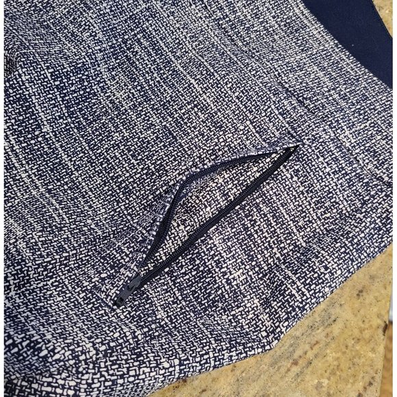 Lane Bryant Plus Size 26 "The Allie" Cropped Navy Tweed Look Stretch Sip Pockets - Picture 10 of 16